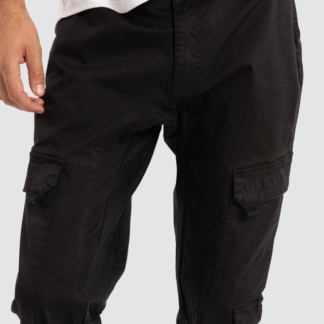 F100 Cargo Jogger Black