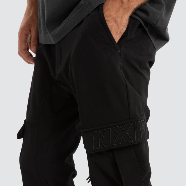 F150 Slim Nylon Cargo Jogger Black