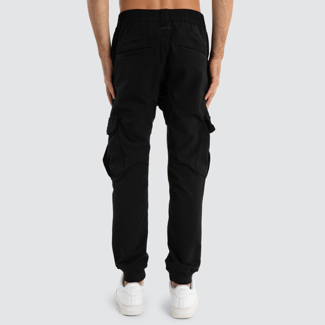 F150 Slim Nylon Cargo Jogger Black