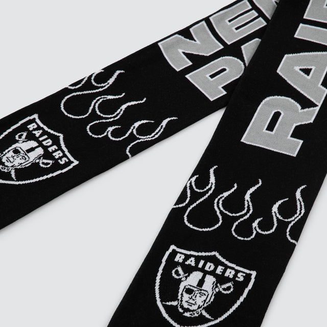 Las Vegas Raiders Fringe Scarf Jet Black/Silver