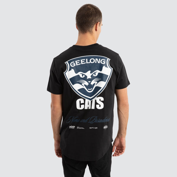 Geelong Cats AFL Prime Tee in Black | NXP