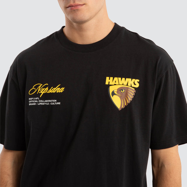 Hawthorn Hawks AFL Season Tee Jet Black