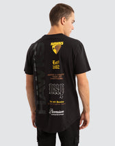 Hawthorn Hawks AFL Vert Tee Jet Black