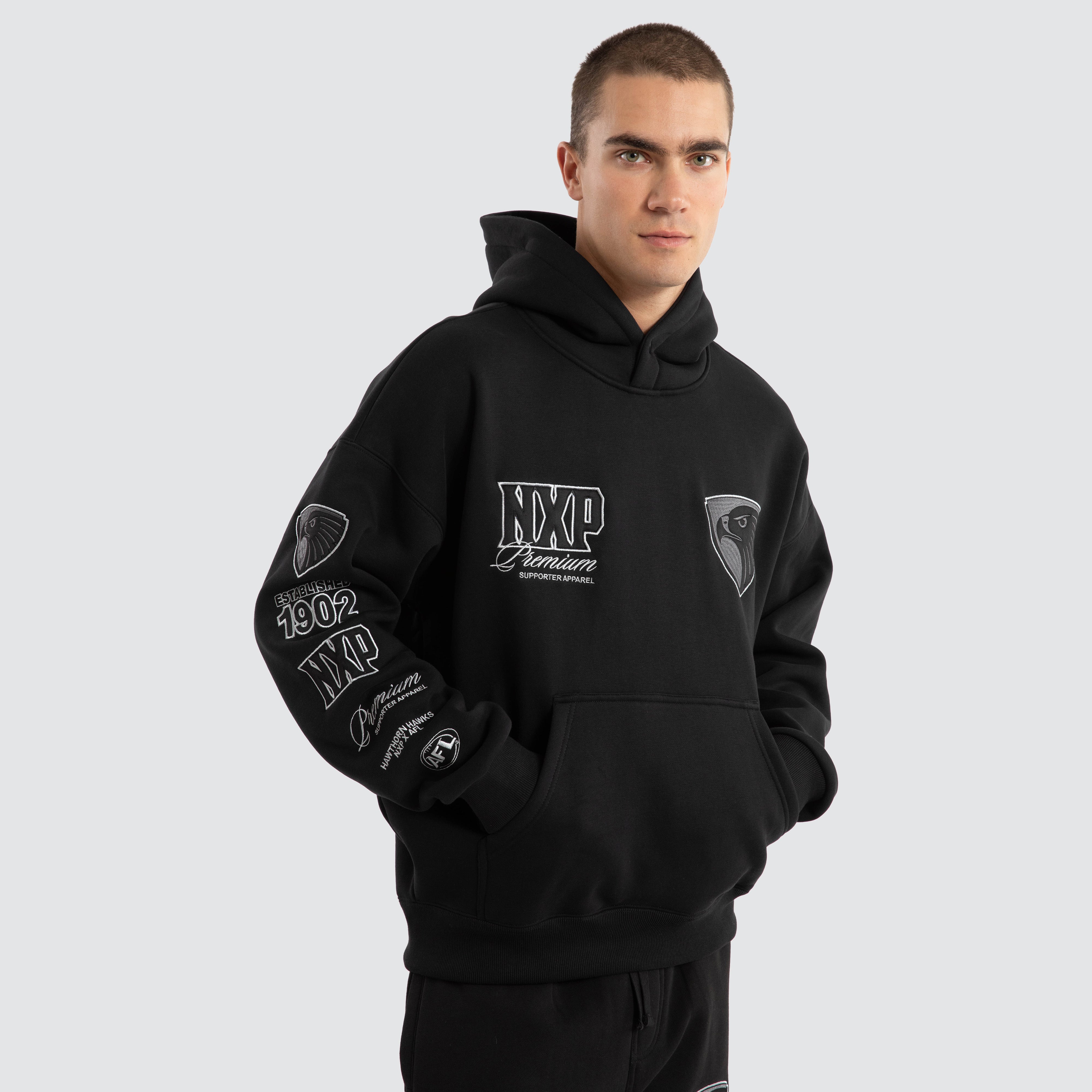 【MUCENT】HAWKINS L LOGO HOOD★25SS★ 19nxst00057b-002-hawkins-high-