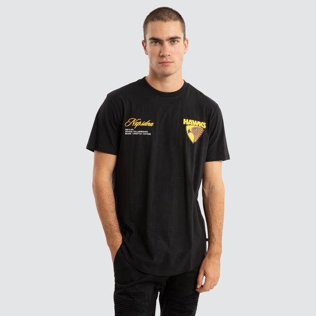 Hawthorn Hawks AFL Prime Tee Jet Black