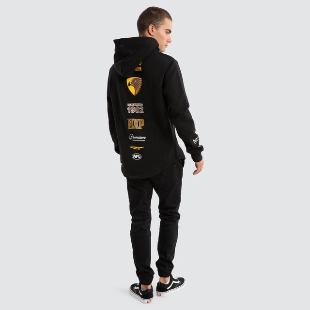 Hawthorn Hawks AFL Spine Hoodie Jet Black