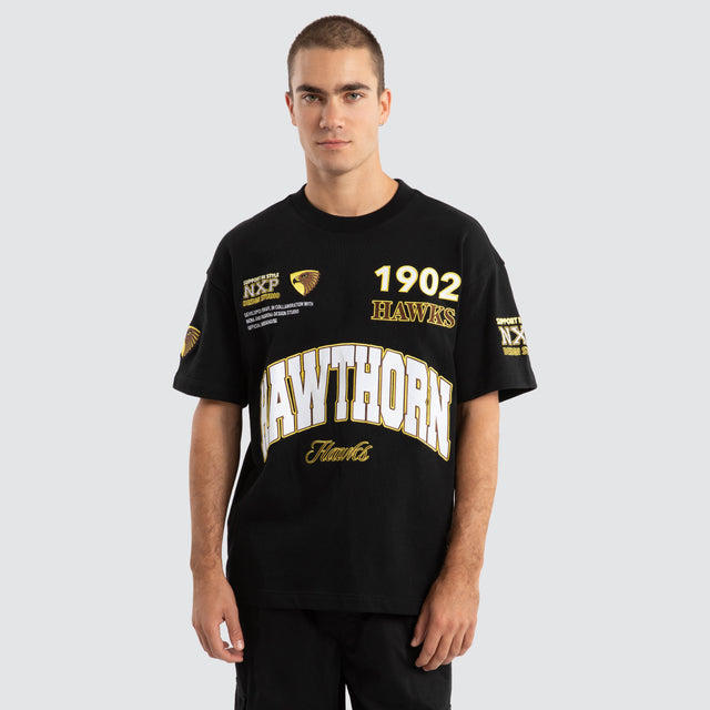 Hawthorn Hawks AFL Academy Tee Jet Black