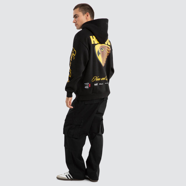 Hawthorn Hawks AFL Season Hoodie Jet Black