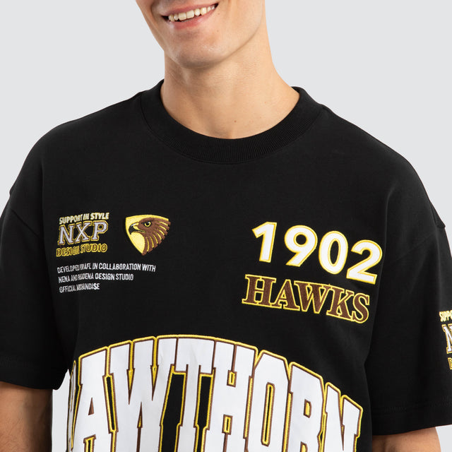 Hawthorn Hawks AFL Academy Tee Jet Black