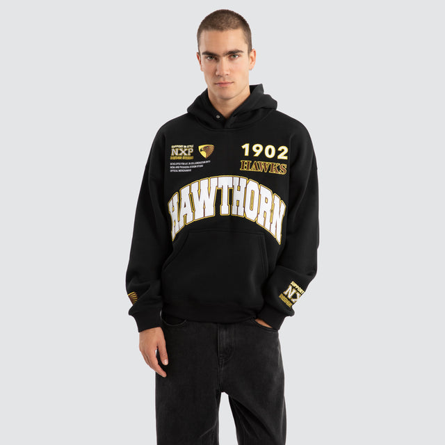 Hawthorn Hawks AFL Academy Hoodie Jet Black