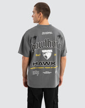 Hawthorn Hawks AFL Stack Tee Pigment Charcoal