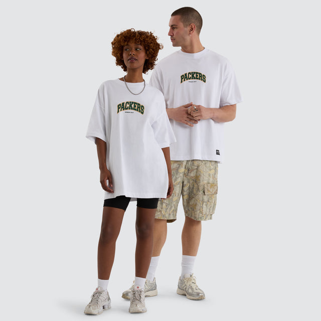 Green Bay Packers NFL Logo Raptor Tee White