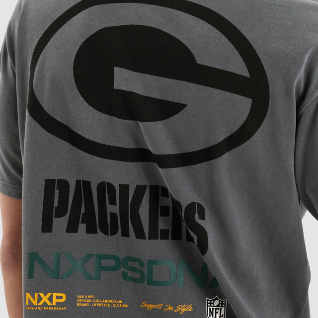 Green Bay Packers NFL Box Fit Tee Pigment Charcoal