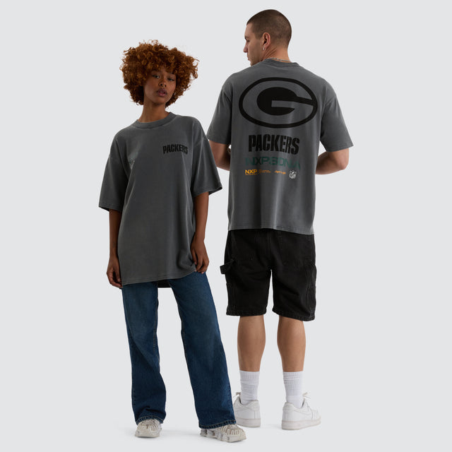 Green Bay Packers NFL Box Fit Tee Pigment Charcoal