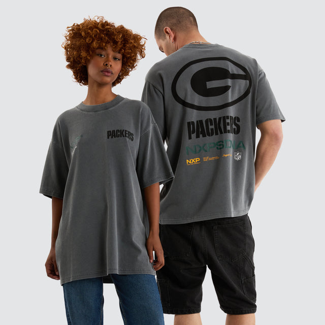 Green Bay Packers NFL Box Fit Tee Pigment Charcoal