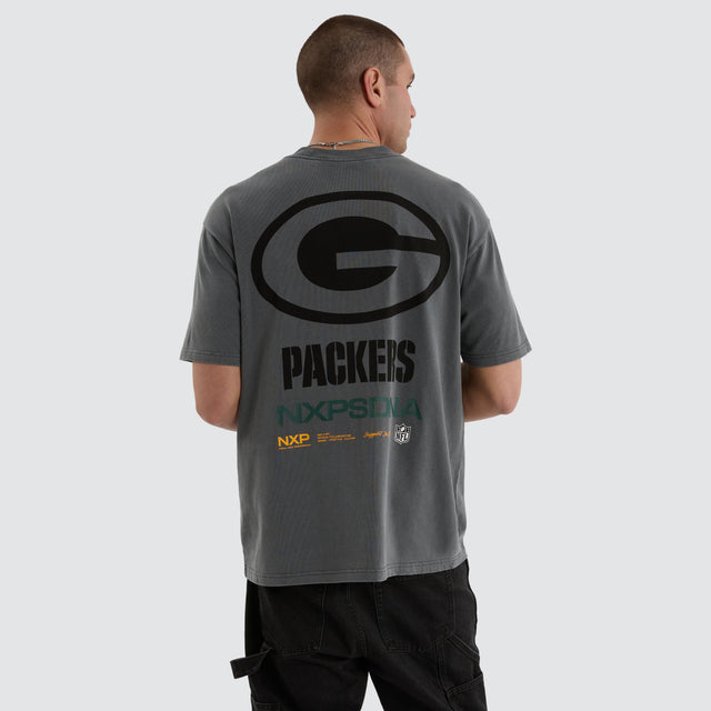 Green Bay Packers NFL Box Fit Tee Pigment Charcoal