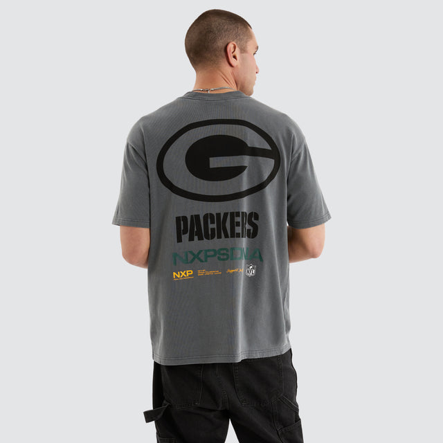 Green Bay Packers NFL Box Fit Tee Pigment Charcoal