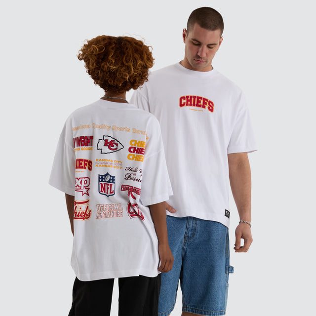 Kansas City Chiefs NFL Logo Raptor Tee White