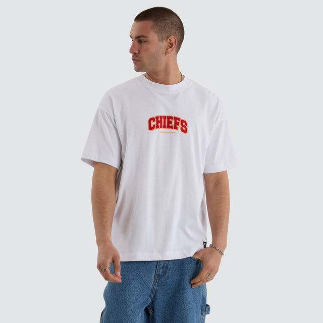 Kansas City Chiefs NFL Logo Raptor Tee White