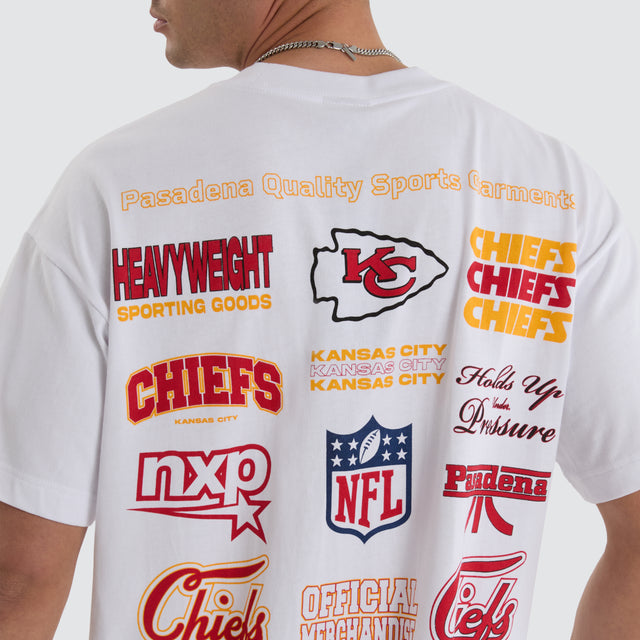 Kansas City Chiefs NFL Logo Raptor Tee White