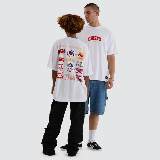 Kansas City Chiefs NFL Logo Raptor Tee White