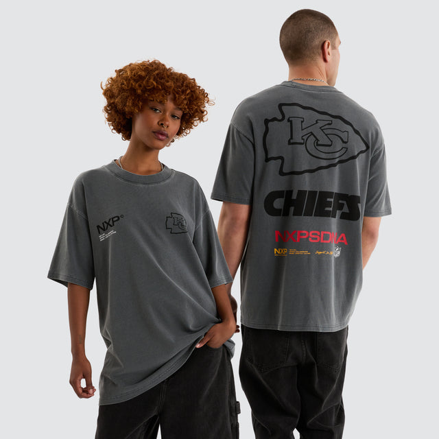 Kansas City Chiefs NFL Box Fit Tee Pigment Charcoal