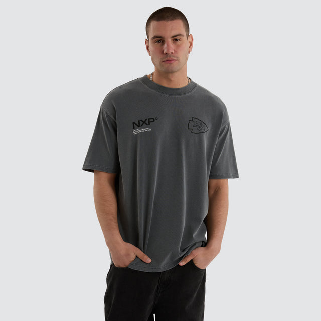 Kansas City Chiefs NFL Box Fit Tee Pigment Charcoal