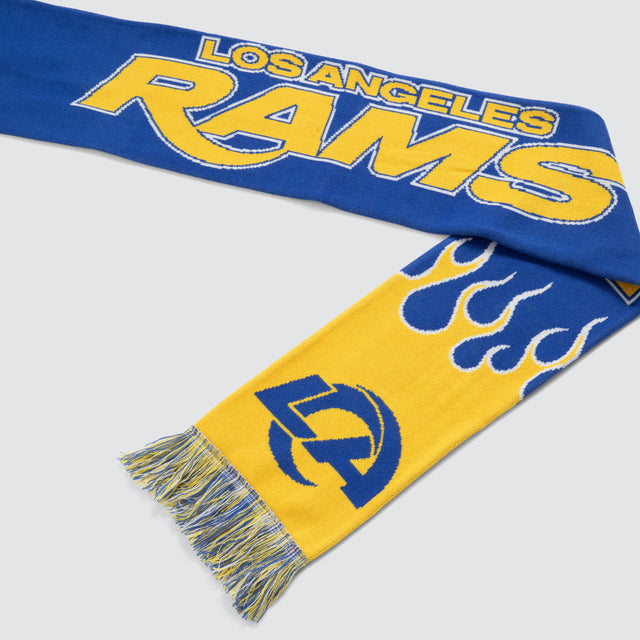 Model wears Rams Fringe Scarf Rams Royal Scarf in 0 - Image 3