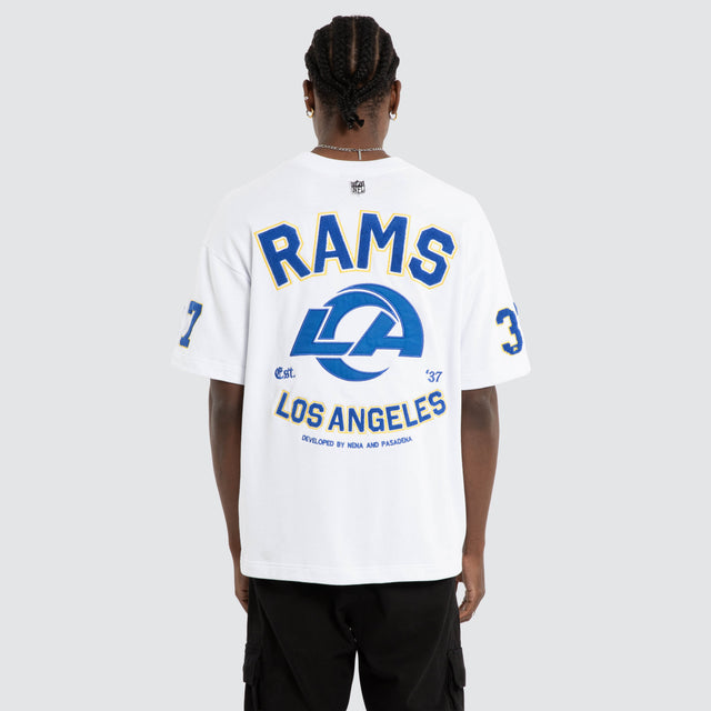 LA Rams Founded Loopback Tee Optical White
