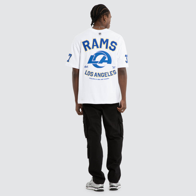 LA Rams Founded Loopback Tee Optical White