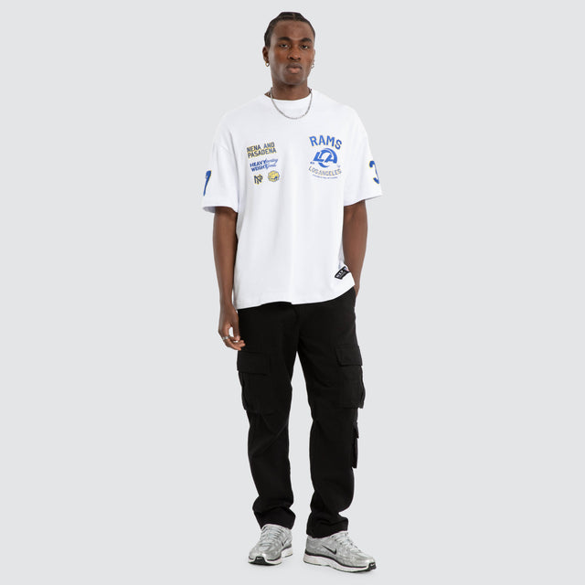 LA Rams Founded Loopback Tee Optical White
