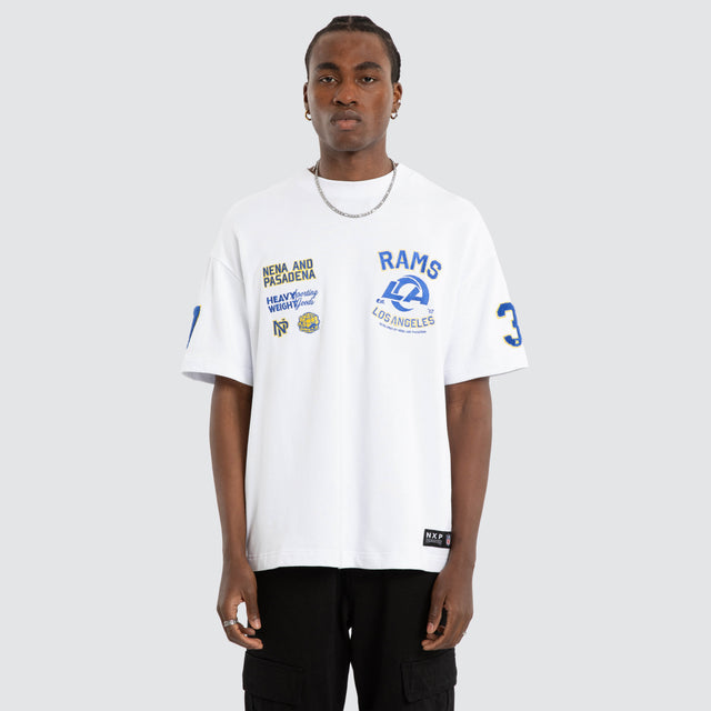 LA Rams Founded Loopback Tee Optical White