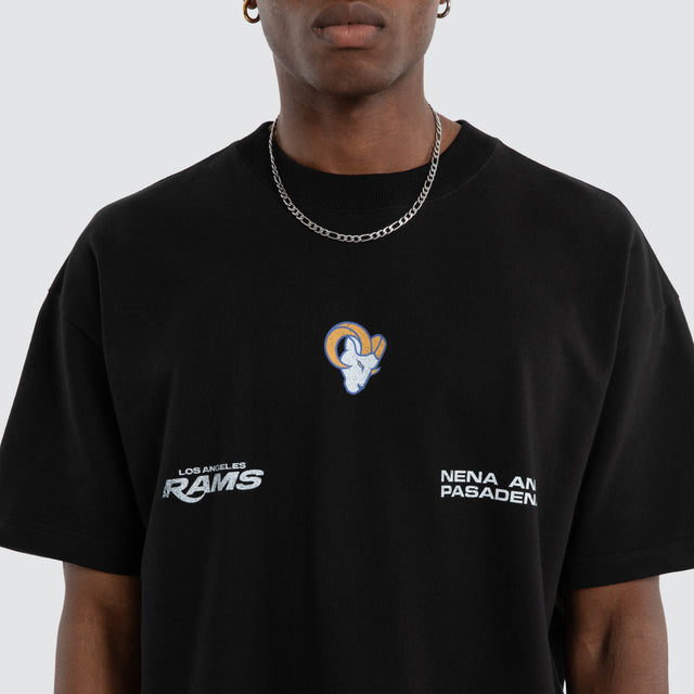 LA Rams Loopback Raptor Tee Jet Black