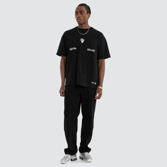 LA Rams Loopback Raptor Tee Jet Black