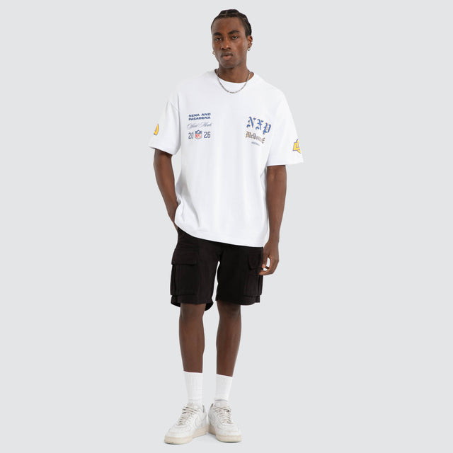LA Rams Melbourne City Loopback Raptor Tee Optical White