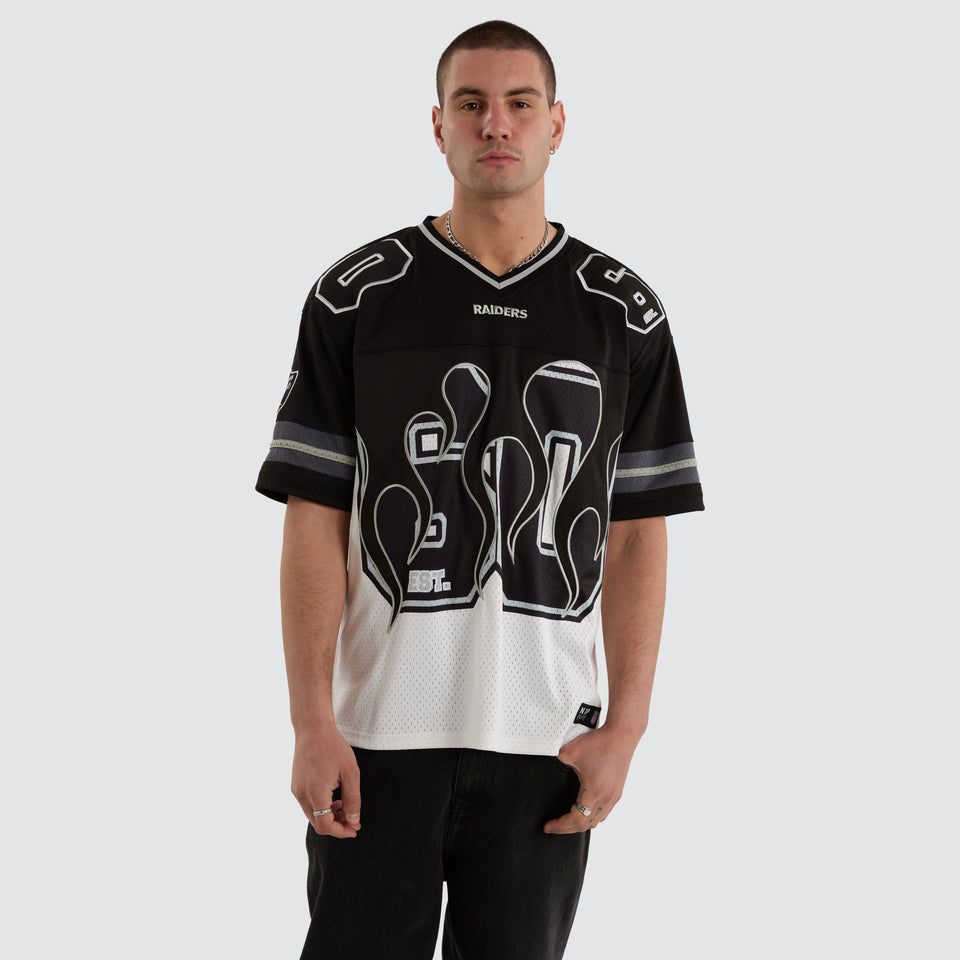 NXP x NFL Las Vegas Raiders Flame Jersey in Black/White Nena And Pasadena