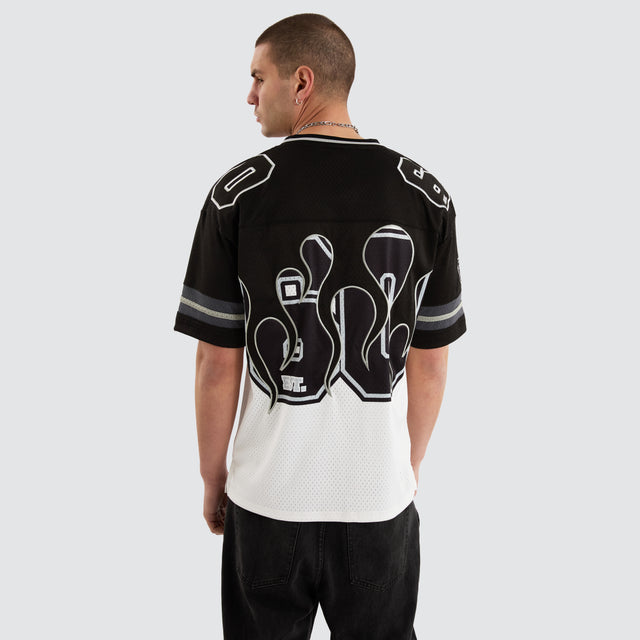 Las Vegas Raiders NFL Flame Jersey Tee Black/White