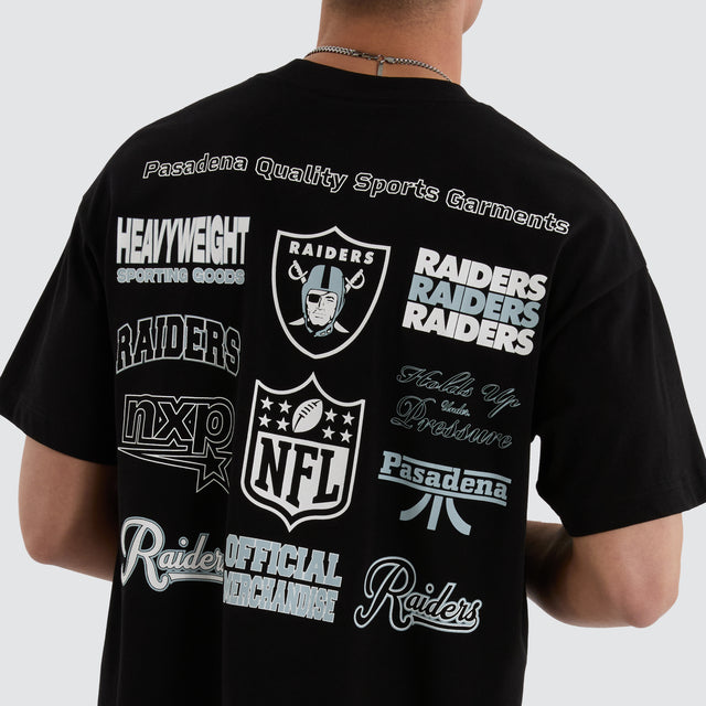 Las Vegas Raiders NFL Logo Raptor Tee Jet Black