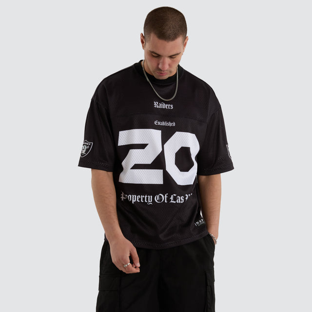 Las Vegas Raiders NFL Mesh Jersey Tee Jet Black