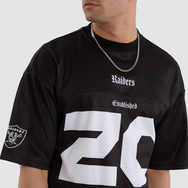 Las Vegas Raiders NFL Mesh Jersey Tee Jet Black