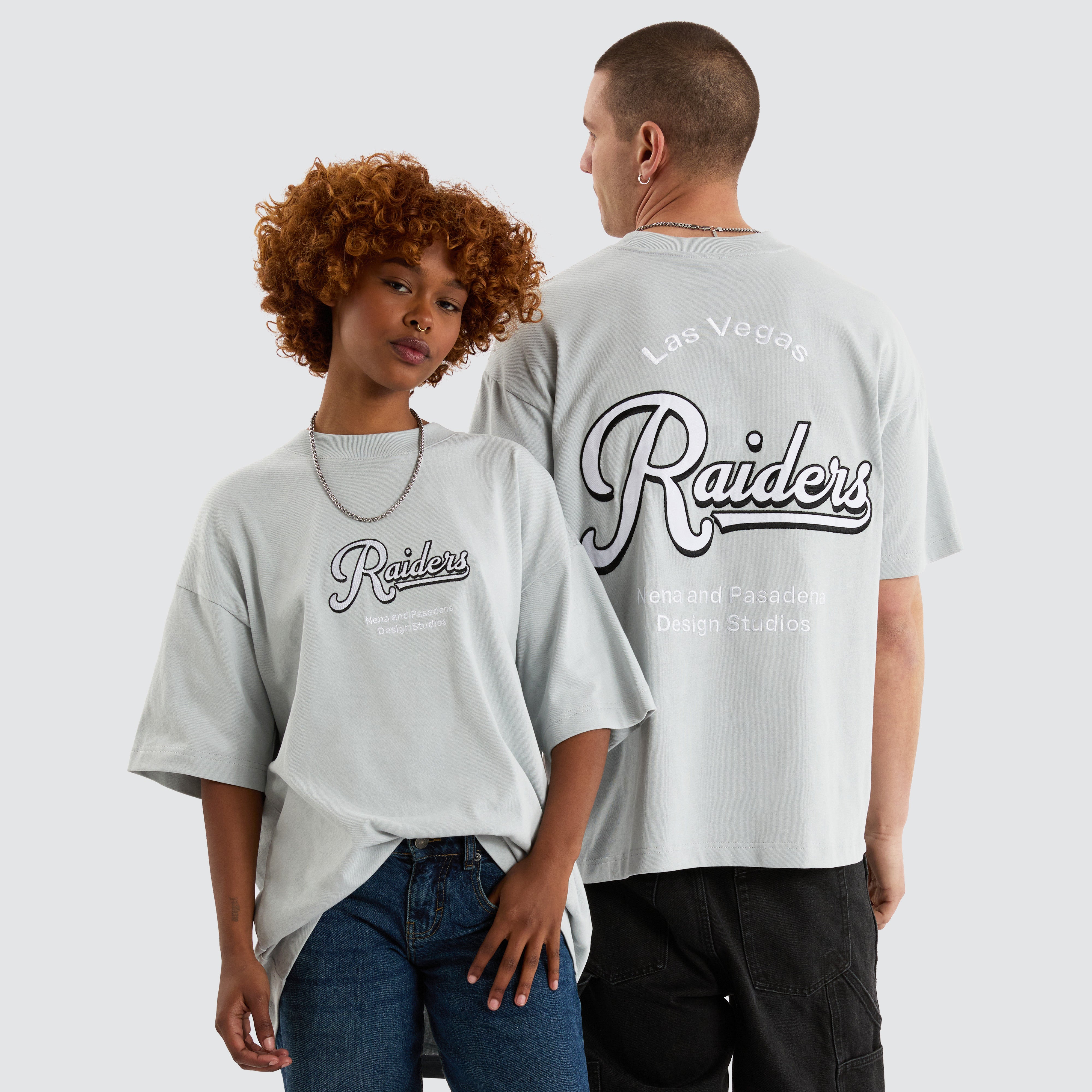 NXP x NFL Las Vegas Raiders Raptor Tee in Silver Grey | NXP