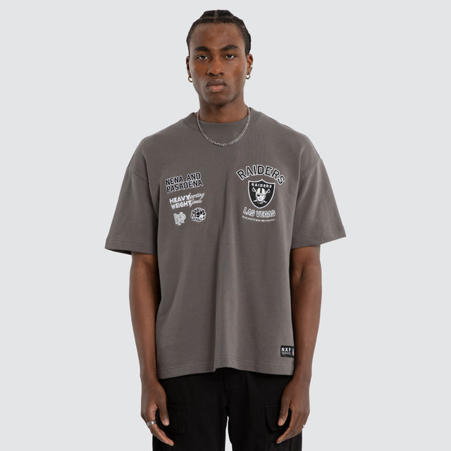 Las Vegas Raiders Founded Loopback Tee Charcoal
