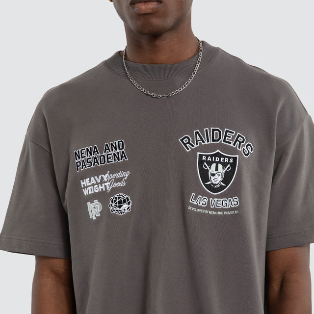 Las Vegas Raiders Founded Loopback Tee Charcoal