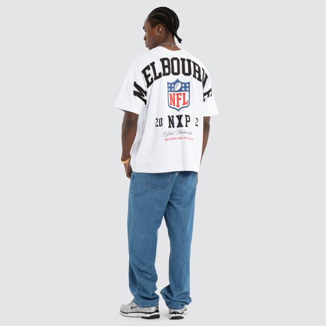 Melbourne City Loopback Raptor Tee Optical White