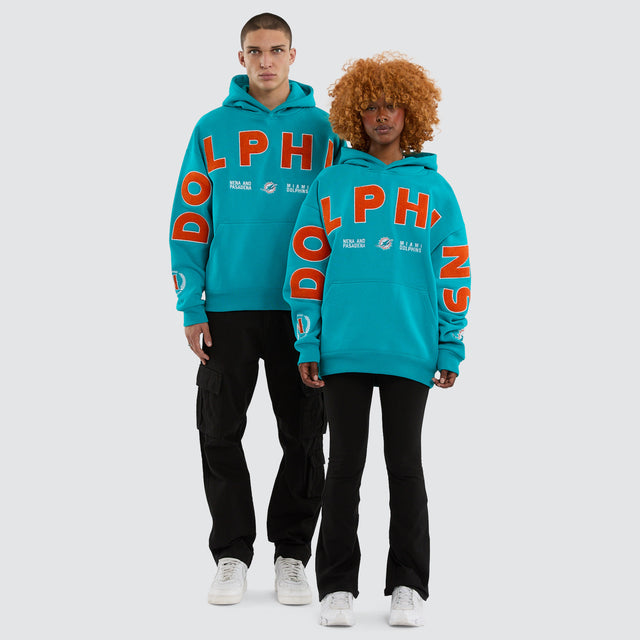 Miami Dolphins Arch Hoodie Aqua