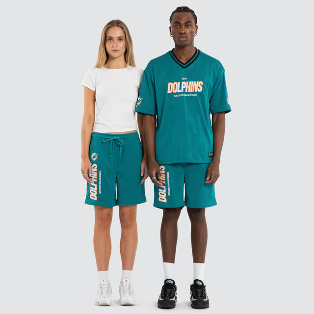 Miami Dolphins Dual Mesh Short Black/Aqua