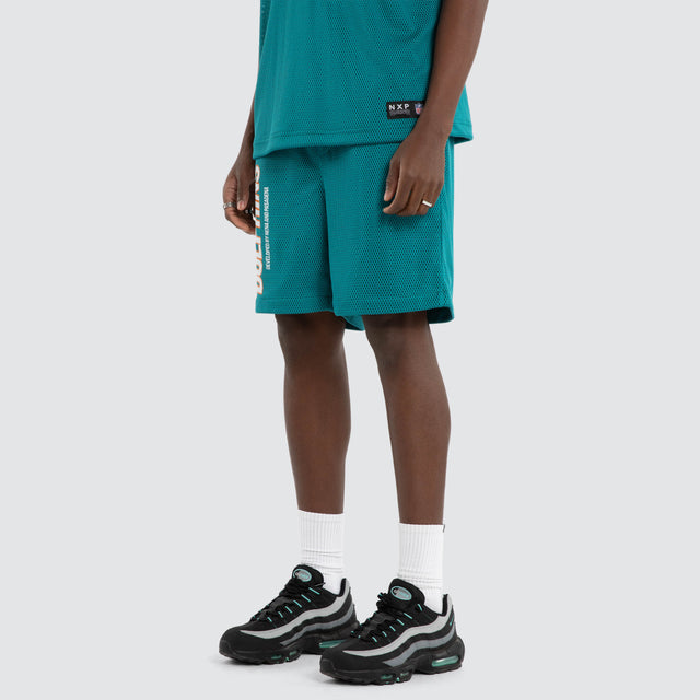 Miami Dolphins Dual Mesh Short Black/Aqua