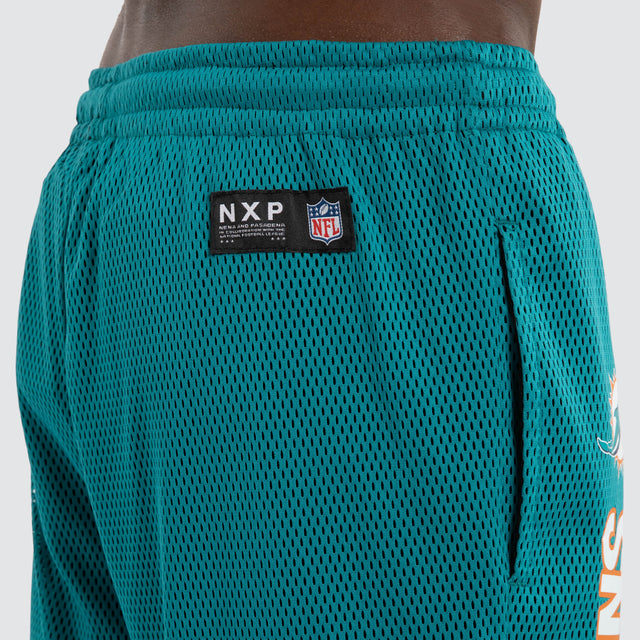 Miami Dolphins Dual Mesh Short Black/Aqua