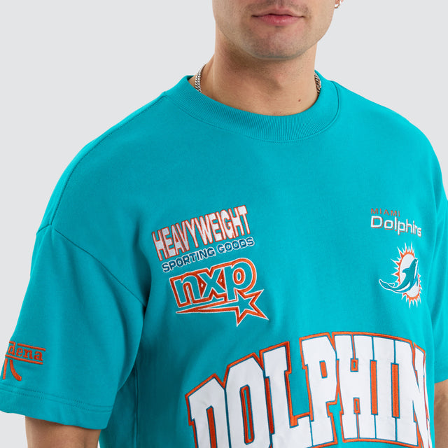 Miami Dolphins NFL Loopback Raptor Tee Aqua