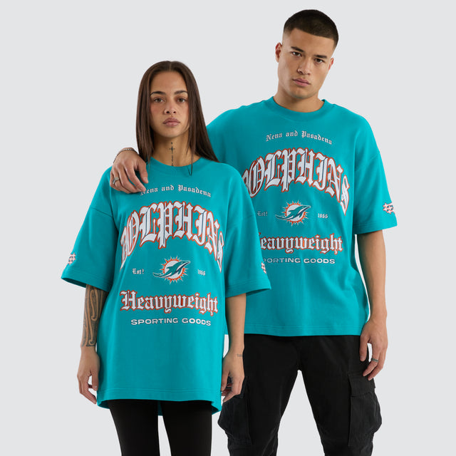 Miami Dolphins Coach Tee Aqua